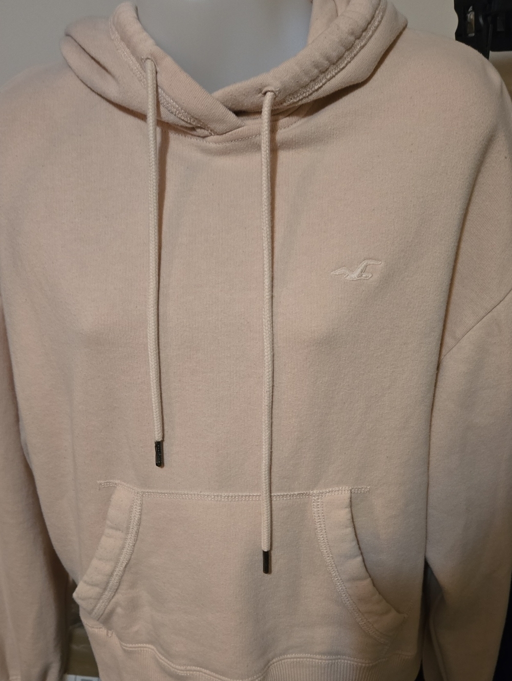 Womens' Soft Pink Pullover Hoodie - Hollister Logo Detail